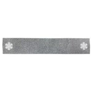 St. Nicholas Square Felt Applique Snowflake Embroidererd Table Runner 13" x 72"